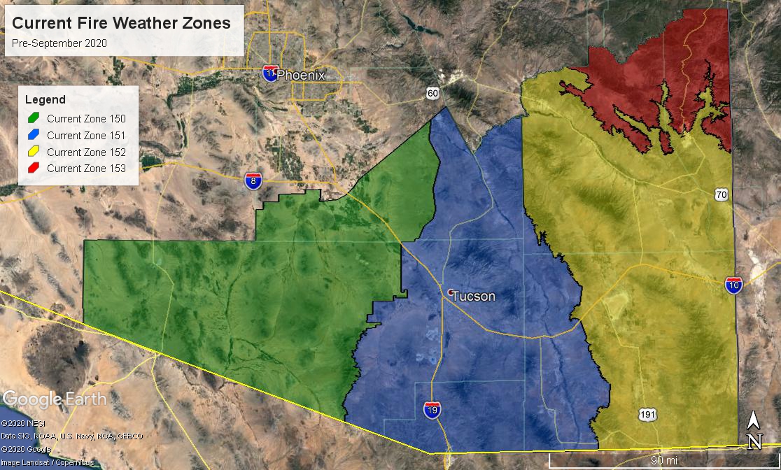 NWS Tucson Fire Weather Zone Forecast Configuration Change